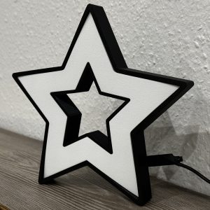 Dekorativer Weihnachtsstern mit LED Beleuchtung