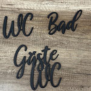 Türschild WC | Gäste WC | Bad