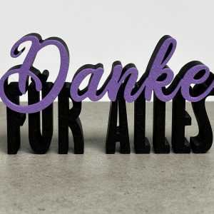Schriftzug "Danke für Alles" | viele Farben | Deko | 3D